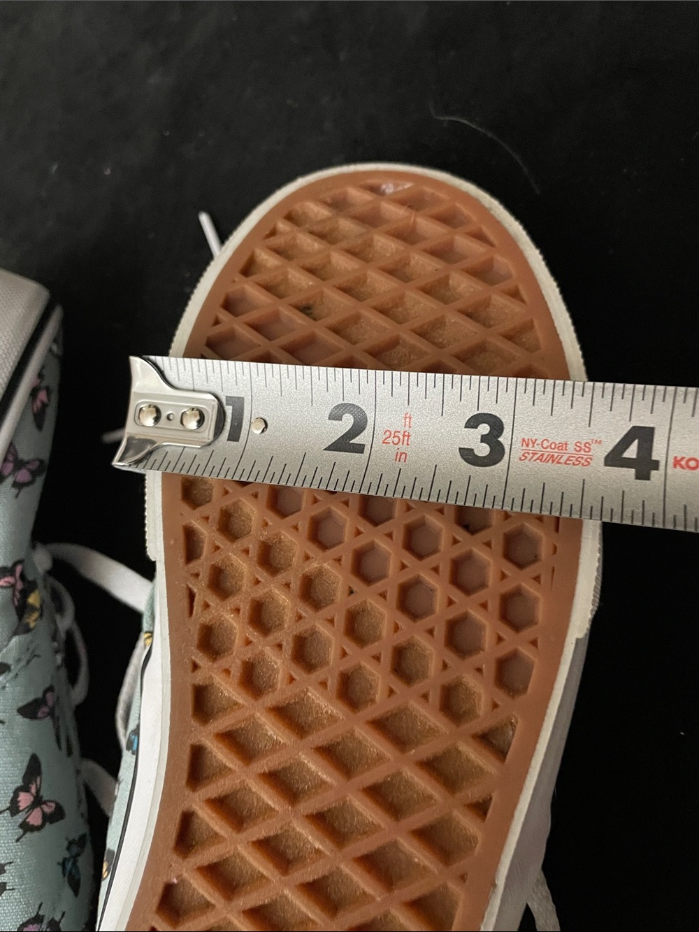 Girl’s VANS EUC Light Blue Butterfly Canvas Sneakers. Sz 6 - Picture 7 of 8